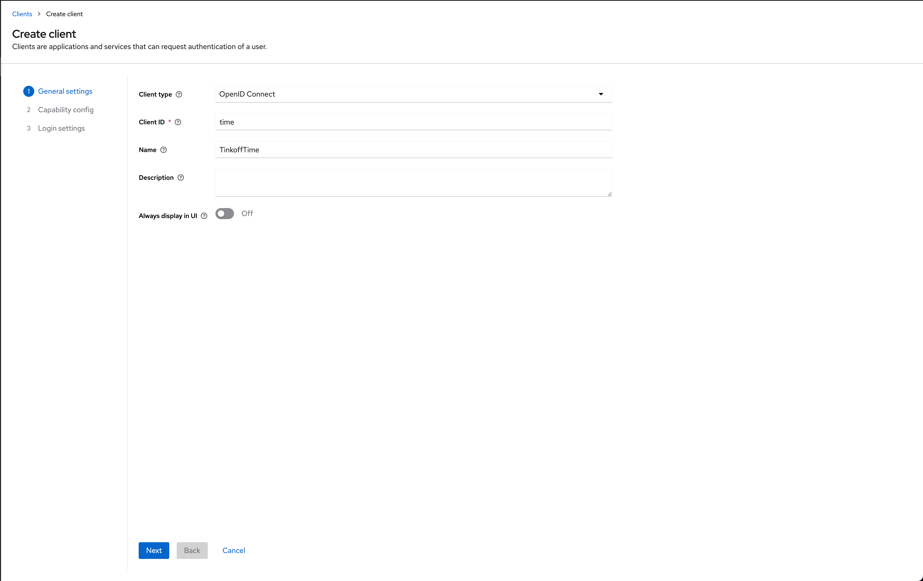 OpenID KeyCloak - Create Client part 3