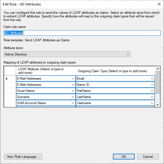 Configure Claim Rule